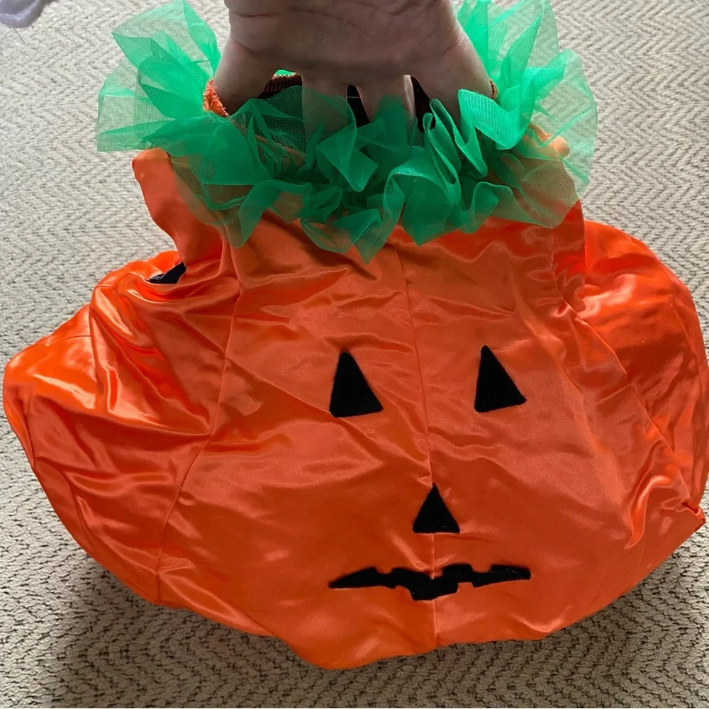 Infant Pumpkin Costume w/Knit Hood